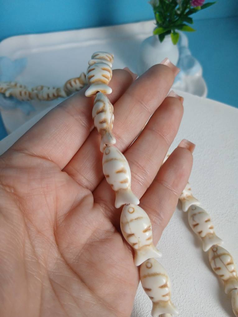 مهره ماهی  بزرگ رنگ کرم ریسه ای